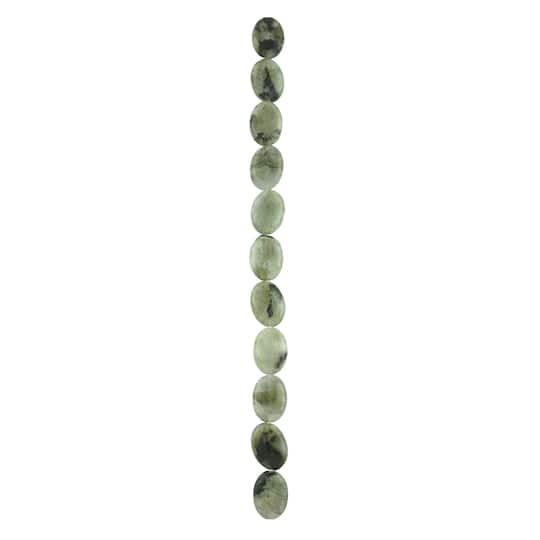 12 Pack: Green Labradorite Oval Beads, 18mm by Bead Landing™